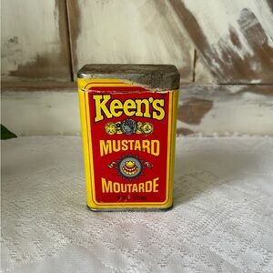 Keen Mustard Tin - Red and Yellow